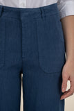 Topaz Linen Wide Leg Ocean Blue