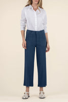 Topaz Linen Wide Leg Ocean Blue