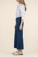 Topaz Linen Wide Leg Ocean Blue