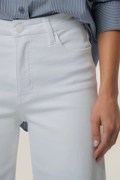 Meg High Rise Wide Leg Optic White