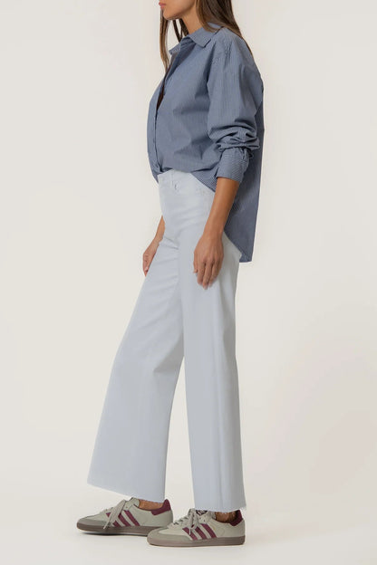 Meg High Rise Wide Leg Optic White