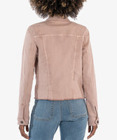 Kara Frayed Hem Denim Jacket