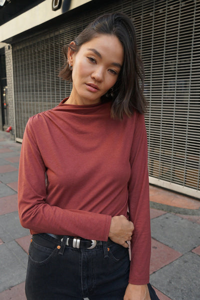 Kristen Mock Neck Tee