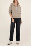 Coryn Zip Front High Neck Sweater