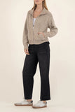 Coryn Zip Front High Neck Sweater