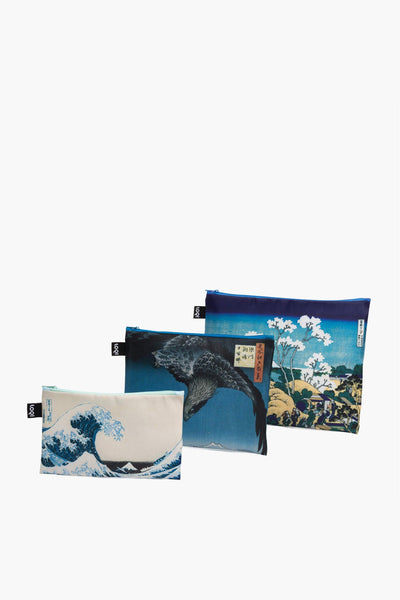 Katsushika Hokusai Recycled Zip Pockets
