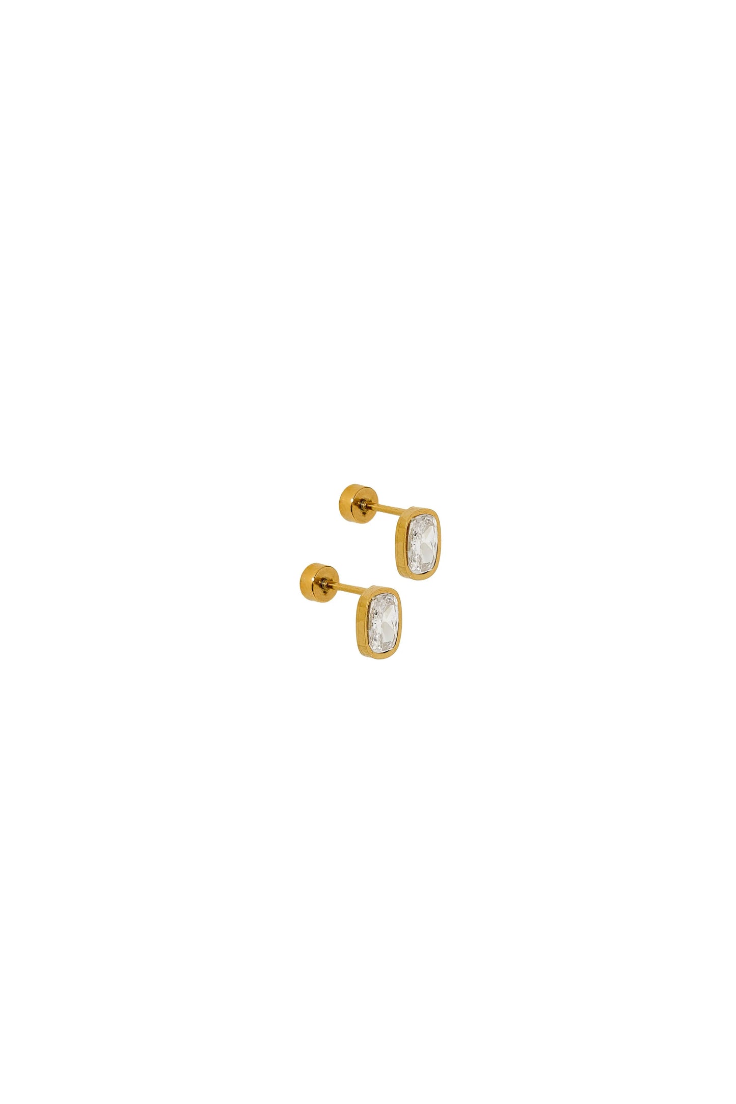 Kay Screwback Studs Clear