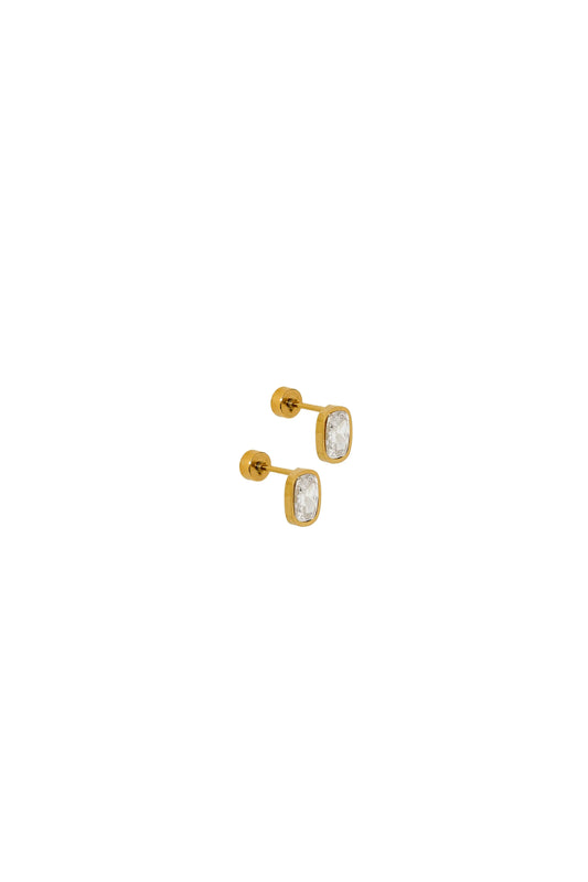Kay Screwback Studs Clear