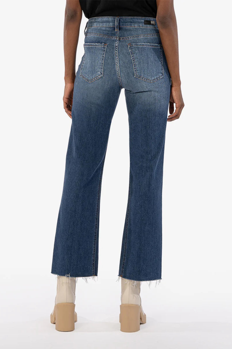 Kelsey Inset High Rise Ankle Flare Royal