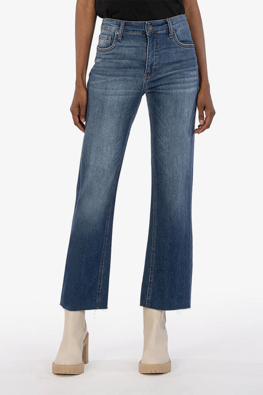 Kelsey Inset High Rise Ankle Flare Royal