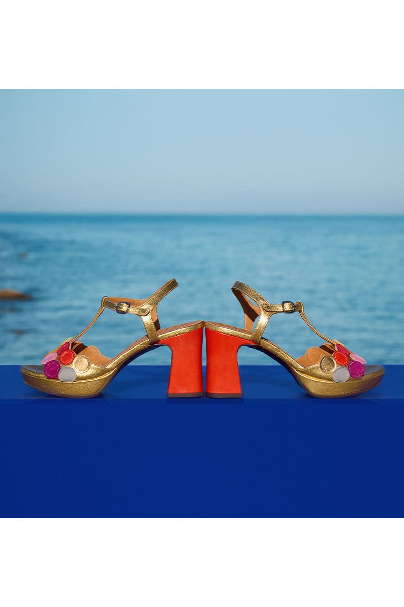 Kicuse Gold Platform Heel
