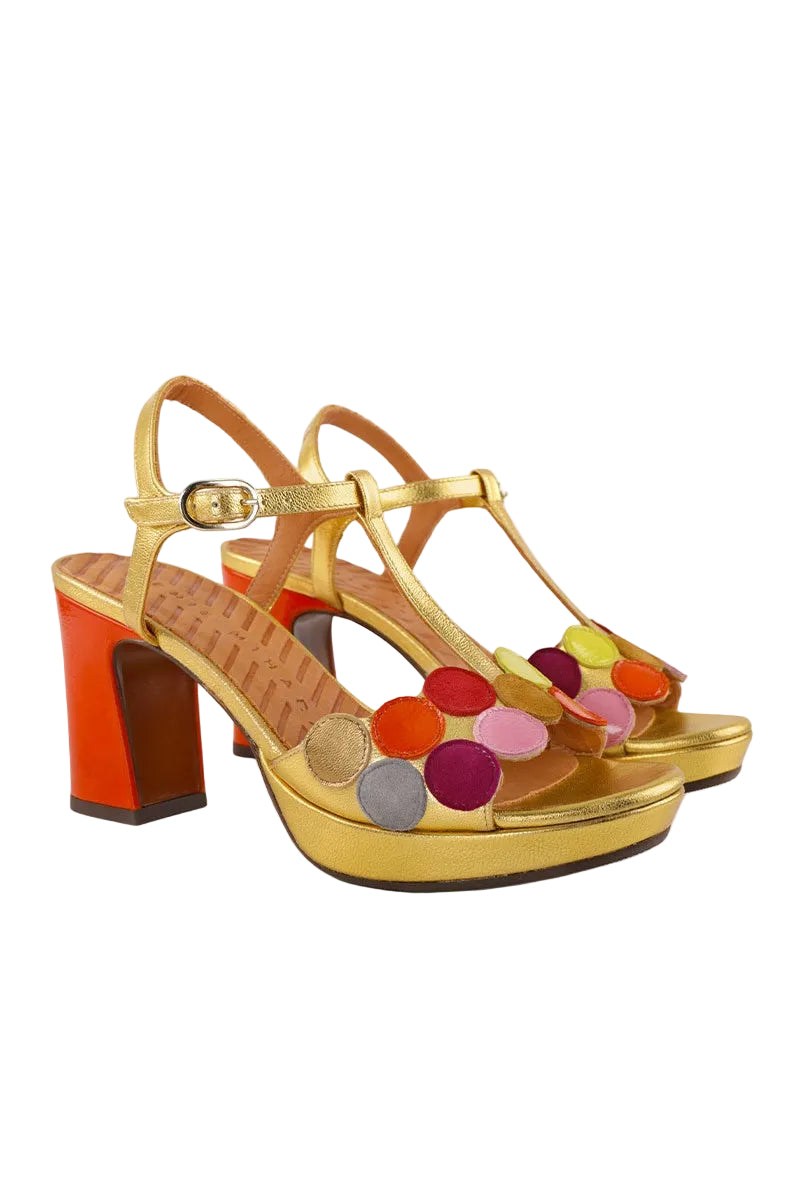 Kicuse Gold Platform Heel