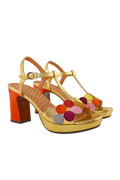 Kicuse Gold Platform Heel