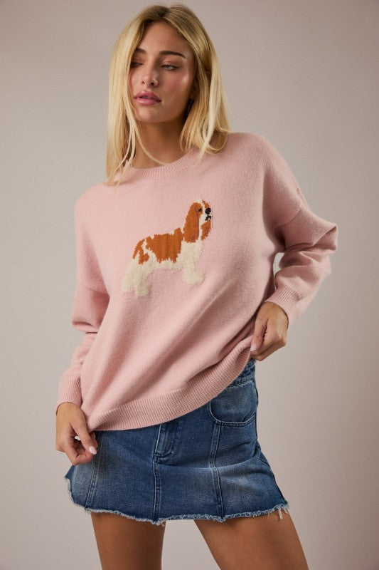 King Charles Spaniel Graphic Sweater