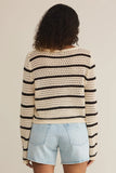 Kit Stripe Crochet Sweater