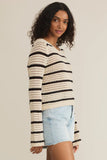 Kit Stripe Crochet Sweater