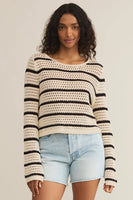 Kit Stripe Crochet Sweater