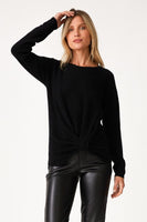 Black Knot Front Sweater