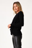 Black Knot Front Sweater