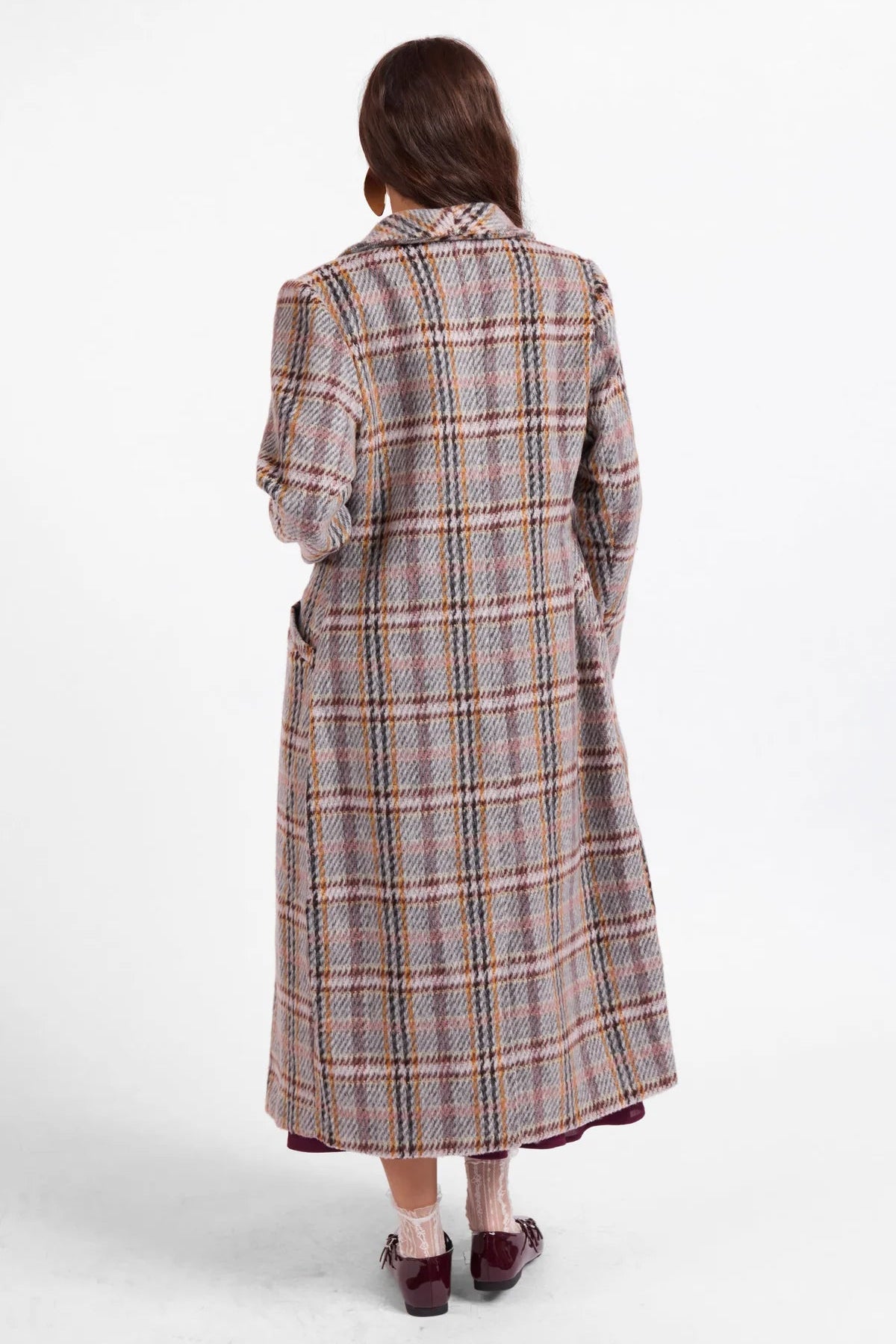 Flower Bed Plaid Coat