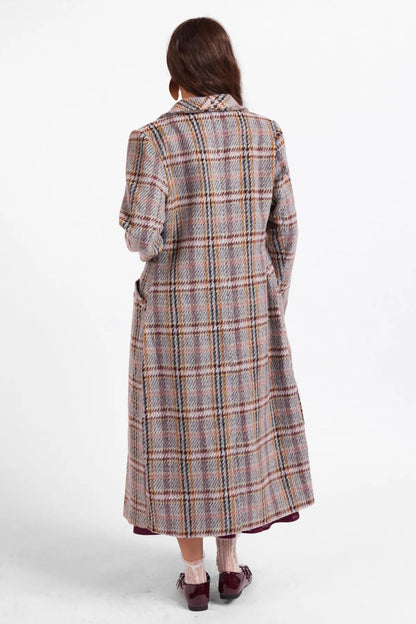 Flower Bed Plaid Coat