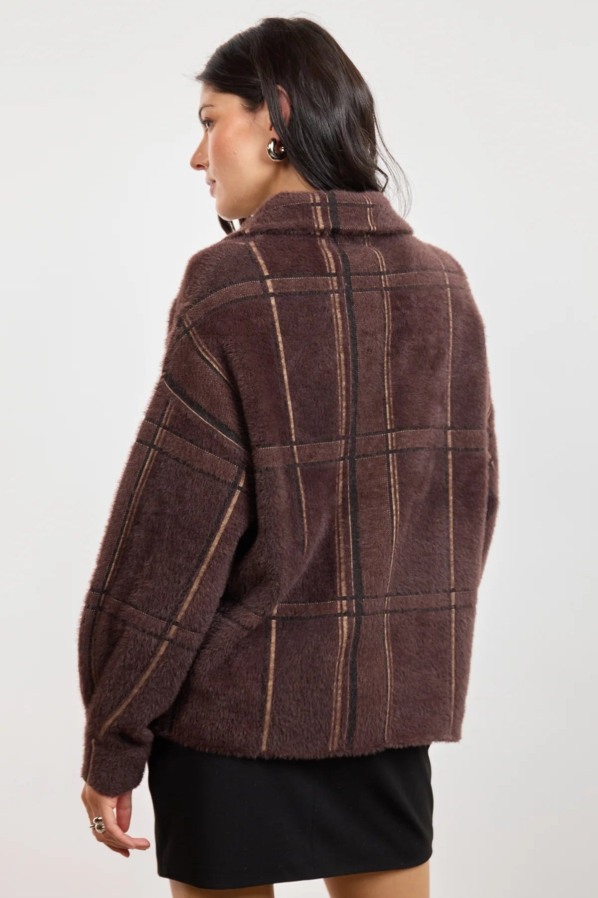 Lola Plaid Sweater Jacket