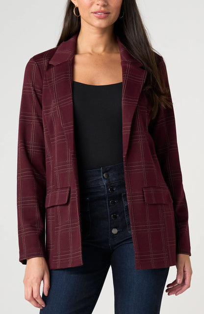 Boyfriend Blazer Burgundy Multi