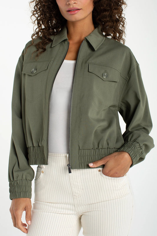 Zip Front Collared Jacket