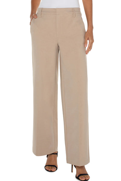 Kelsey Wide Leg Trouser Biscuit Tan