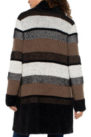 Colorblock Shawl Sweater Coat