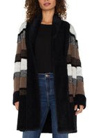 Colorblock Shawl Sweater Coat