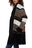 Colorblock Shawl Sweater Coat