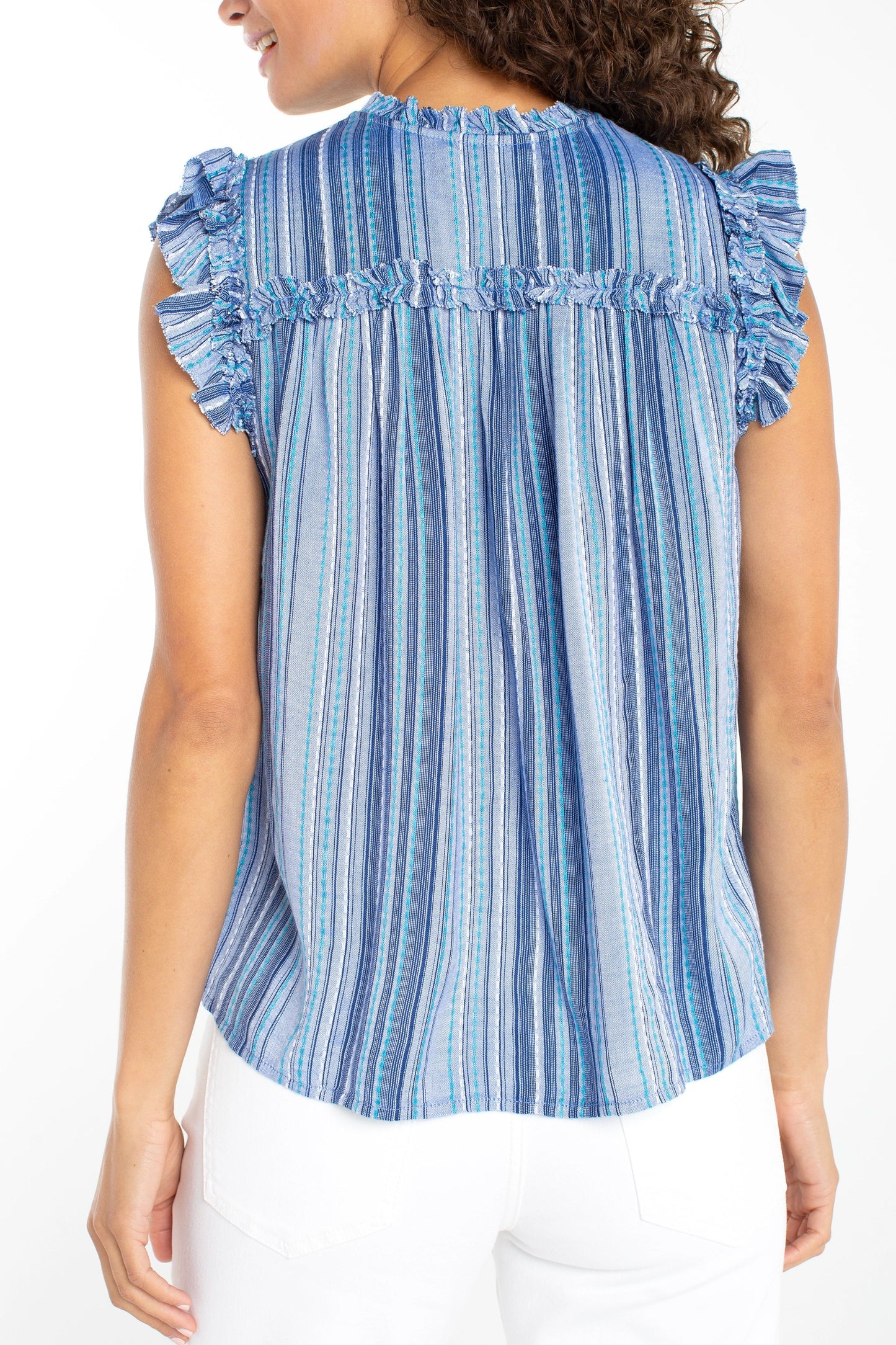 Flutter Sleeve Top With Ties