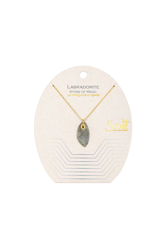 Labradorite Organic Stone Necklace