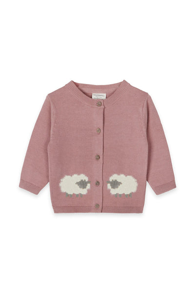 Lamb Jacquard Baby Cardigan