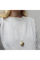 Large Button Long Necklace