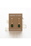 Large Emerald Teardrop Earrings