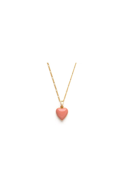 Rose Large Enamel Heart Locket