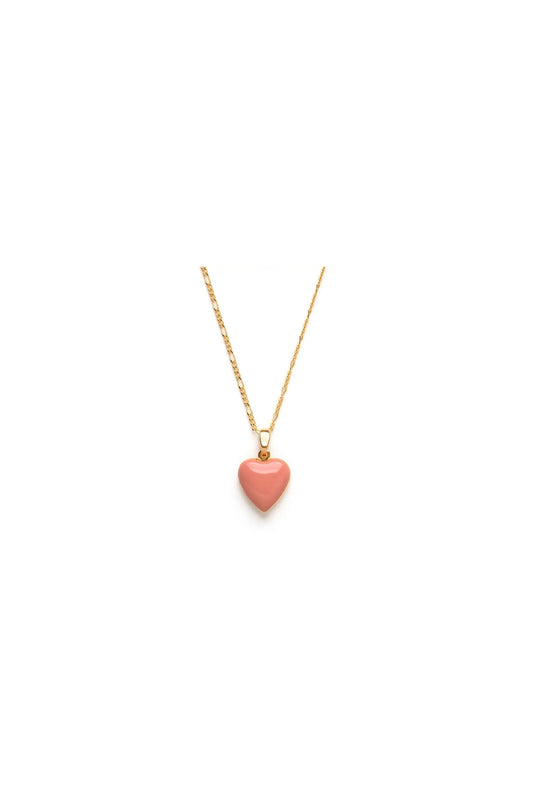 Rose Large Enamel Heart Locket