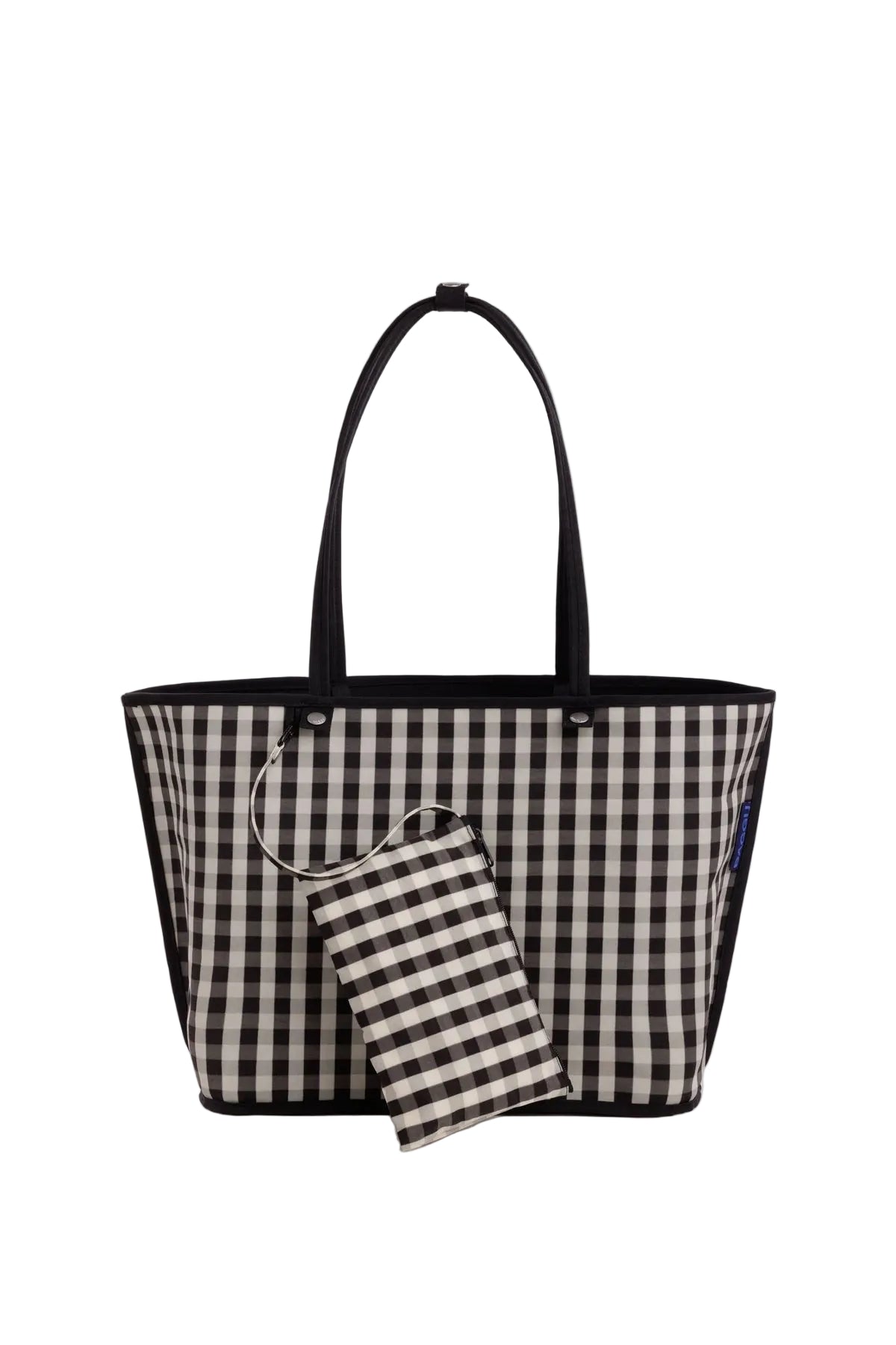 Large Nylon Reversible Tote Black Mix