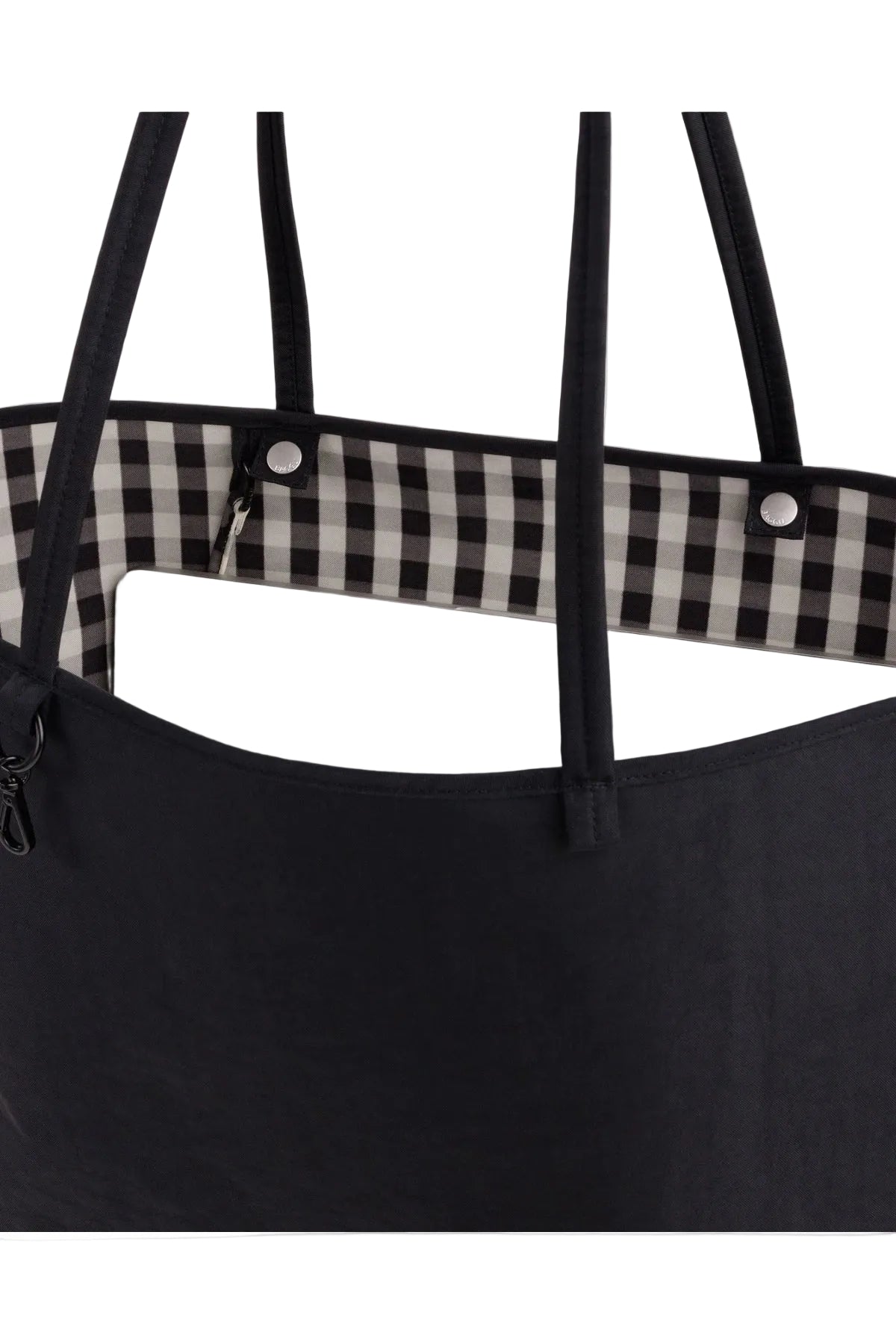 Large Nylon Reversible Tote Black Mix