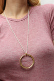 Large Ring Bunch Long Necklace