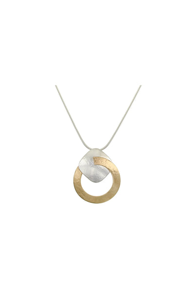 Large Ring with Rounded Square Necklace