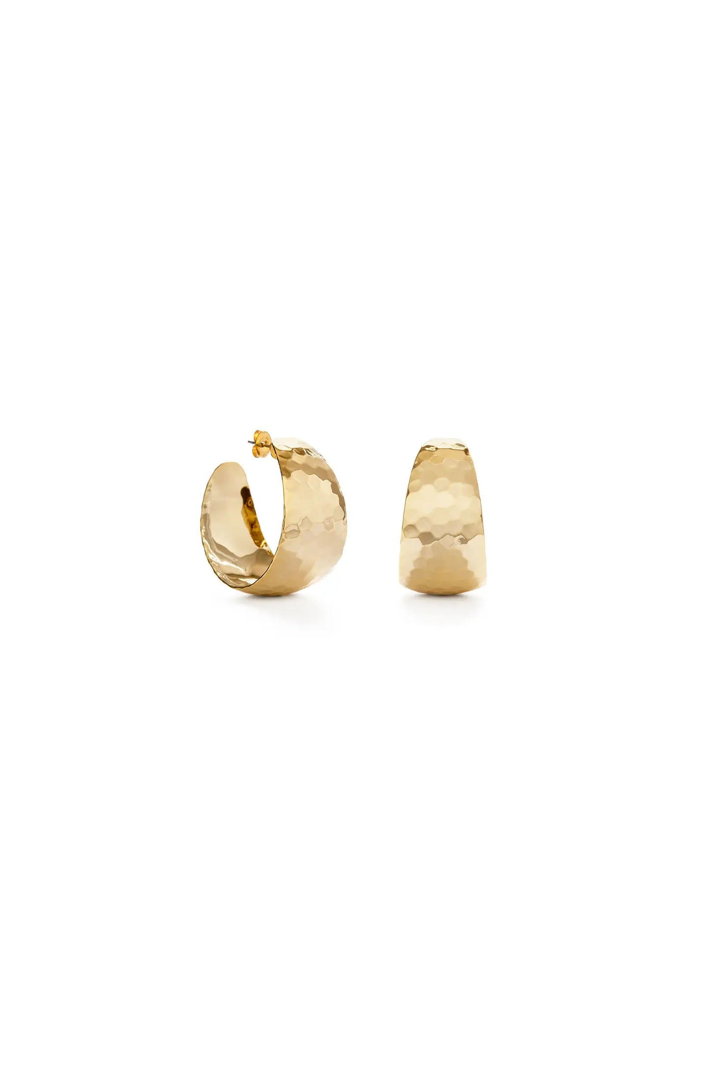 Large Vintage Hammered Hoops