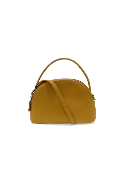 Larissa Double Zip Dome Crossbody Mustard