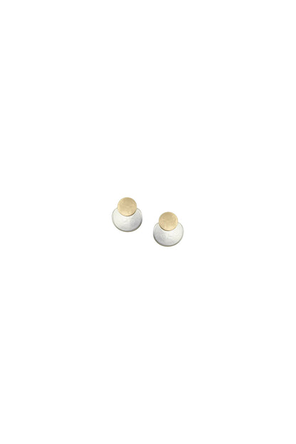 Layered Discs Post Earring