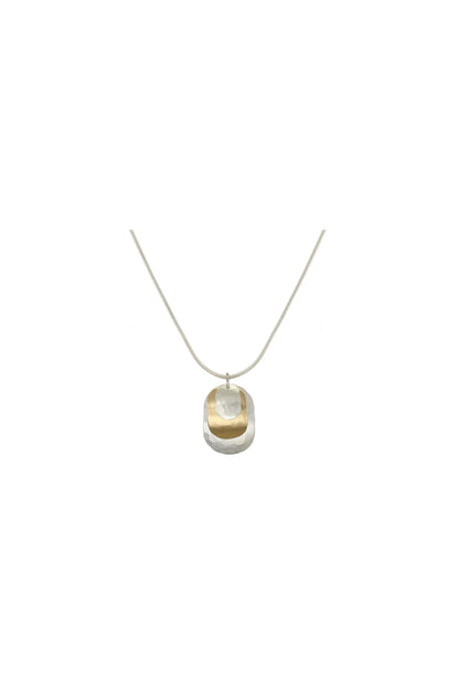 Layered Faceted Ovals Necklace