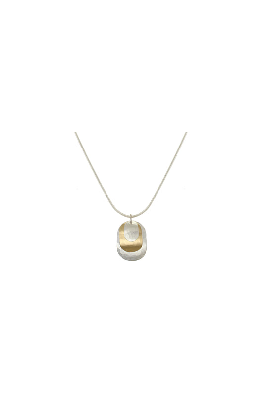 Layered Faceted Ovals Necklace