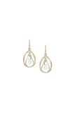 Layered Teardrops with Oval Lattice Earrings