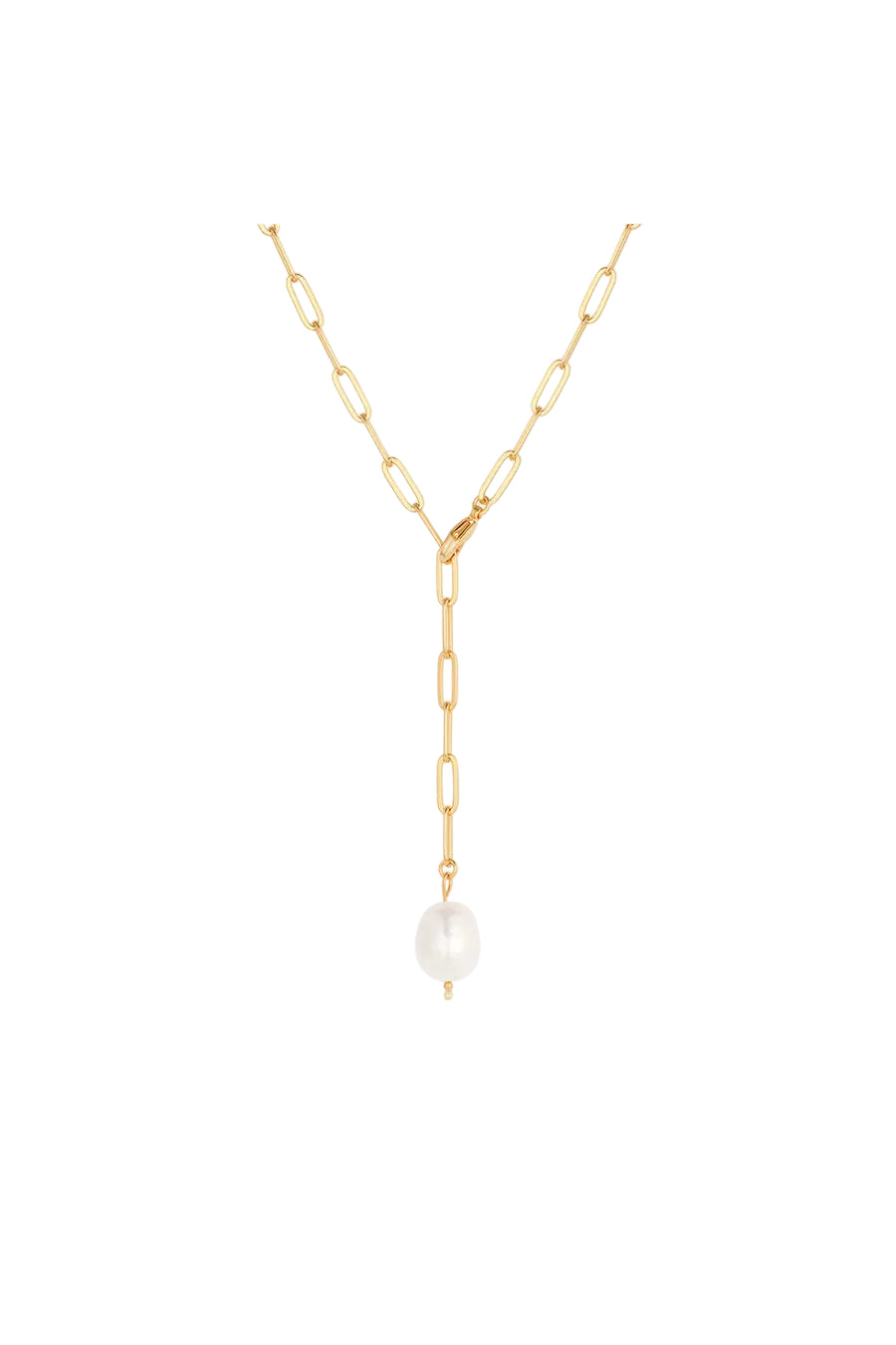Lea Pearl Lariat Necklace